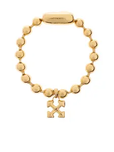 Браслет с шариковой цепочкой и подвеской-стрелами OFF-WHITE, золотой