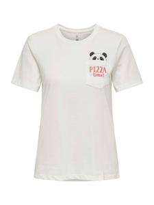 ONLY Футболка 'ONLPOLLY' в белом цвете