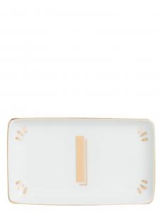 Прямоугольный лоток для мелочей с буквой "I" Bitossi, белый