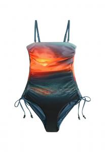 Купальник Next RUCHED TUMMY CONTROL TALL REGULAR FIT, Blue Orange Sunset/Blue