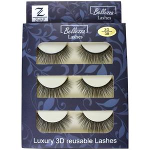 ИСКУССТВЕННЫЕ ШЕЛКОВЫЕ РЕСНИЦЫ НА ПОЛОСКЕ 3D - 3D38(3 ПАРЫ) Bellezza Lashes