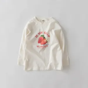 Футболка с длинными рукавами с различными графическими принтами Branshes, цвет 91: Off-White_Strawberry