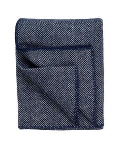 Большой плед Highland Tweeds, 59 x 80 дюймов Prince of Scots, Navy  White