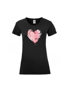 PAULGOS Женская футболка, с изображением сердечка, черного цвета