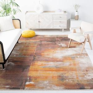 Ковер SAFAVIEH, 244 x 305 см, - коллекция Vintage Persian - большой - Rust & Gold, современный абстрактный дизайн, не линяет и легко чистится, идеально для гостиной, спальни, офиса, столовой (VTP456D)