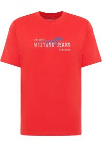 MUSTANG Футболка 'Austin' в красном цвете