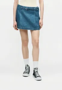 Джинсовая юбка lancon с микро-мини складками Gap, Medium Wash