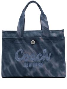 Coach сумка-тоут Cargo 40 с принтом тай-дай, синий