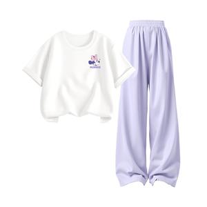 Детский парный набор для детей Disney, dini knot k белый+solid color dream фиолетовый