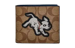 Дисней Коллаборация 3 в 1 Кошелёк Полиэстер Мужской Коричневый COACH