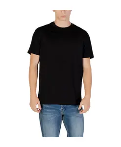 Контрастная футболка стандартного кроя с тесьмой Armani Exchange, черный