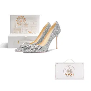 VVKI Тонкие туфли высокие туфли 10CM женские silver