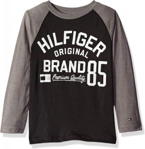 Футболка с длинным рукавом из джерси и пряжи Dustin-bex от Tommy Hilfiger для мальчиков, Urban Black