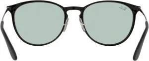 Солнцезащитные очки Ray-Ban RB3539 Erika Metal Polarized Round, Black/Evolve Photochromic Green to Blue