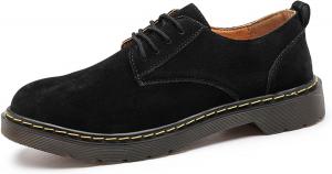 Мужские оксфорды с шнуровкой, толстая подошва, туфли, модные деловые повседневные, нескользящие, удобные, для униформы, костюмов, платьев, на выпускной Generic, черный