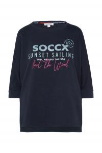 Рубашка Soccx, цвет marine blue/Aqua