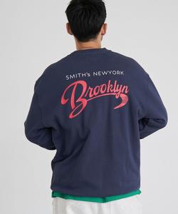 Толстовка SMITH'S (Smith) с принтом на спине, выполненным по специальному заказу Coen, цвет Navy