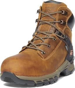 Timberland PRO мужские промышленные рабочие ботинки Hypercharge 6 Inch с композитным защитным носком и водонепроницаемостью, Brown Distressed-2024 New