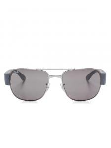 Ray-Ban солнцезащитные очки в квадратной оправе, серый