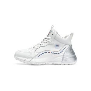 Амортизирующие кроссовки High Top для женщин с противоскользящими и износостойкими свойствами Kolumb, белый серебряный