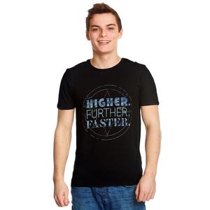 Футболка Captain Marvel - Higher Better Faster черная