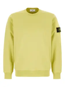 Хлопковый свитшот с нашивкой-компасом Stone Island, зеленый