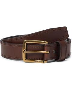 Ремень Unisex Carhartt Leather Engraved Buckle Belt, цвет Brown/OEB Finish