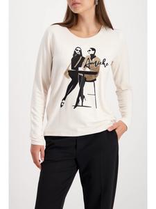 Рубашка с длинными рукавами миндального цвета monari