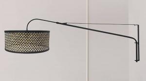 Настенный светильник Steinhauer Elegant Classy Bambus, алюминий/бамбук - черный - 1 пламя