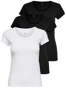 Рубашка ONLY, черный/белый