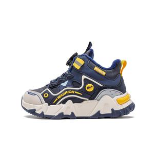 Нескользящие, термостойкие, легкие, амортизирующие, низкие, детские, повседневные кроссовки для детей WARRIOR, синий/бежевый/желтый
