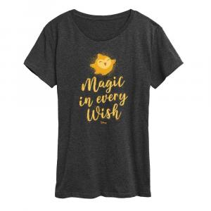 Женская футболка Disney's Wish Star с рисунком Magic In Every Wish, цвет Heather Charcoal