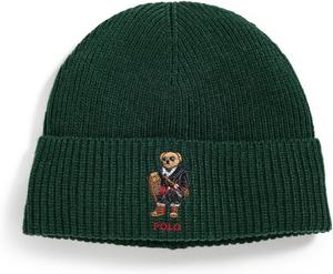 Мужская праздничная шапка-бини с медведем POLO RALPH LAUREN, Hunt Club Green