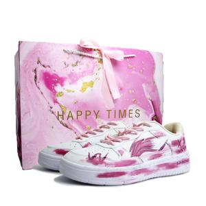 Li-Ning Floating Boat синтетическая кожа легкие и дышащие низкие кроссовки женские Rose Red White