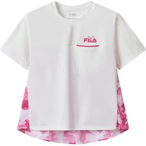 Детская футболка ФИЛА FILA, цвет Cloud White/Bliss Pink/Green