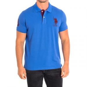 Поло Korycbad с короткими рукавами и контрастным воротником с лацканами 64779 мужское U.S. Polo Assn, синий