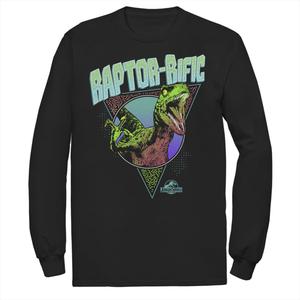 Мужская футболка с динозавром в стиле ретро «Мир Юрского периода 80-х» в стиле Raptor Licensed Character