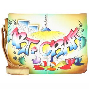 Сумка через плечо Greenland Nature Art+Craft Messenger Leder 41 cm, цвет handbemalt