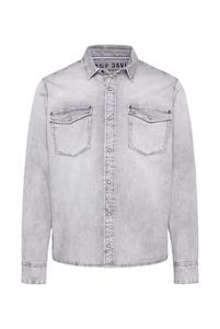 Рубашка на пуговицах классического кроя CAMP DAVID, Light grey
