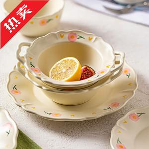 Modengzhufu Shaoyao Series: керамическая посуда, набор из 2 предметов, двойные салатники, цвет milk white, диаметр 15 см