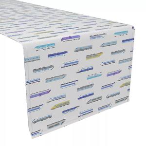 Дорожка для стола, 100 % хлопок, 16x72 дюйма, полоса для высокоскоростного поезда