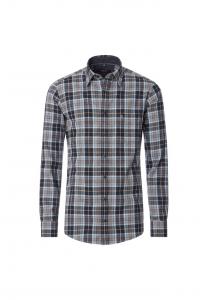 Рубашка фланелевая свободного покроя в клетку Casamoda, синий