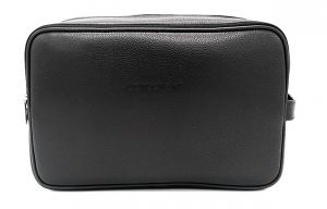 LONGCHAMP Кожаная косметичка клатч унисекс чёрная
