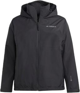 Женская куртка Adidas двухслойная непромокаемая, черный