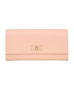 Элегантная сумочка-клатч телесного цвета. Elisabetta Franchi, розовый