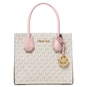 Сумка-баул Mercer из кожи, через плечо, кроссбоди, дамская сумка среднего размера розовый цвет сакуры MICHAEL KORS