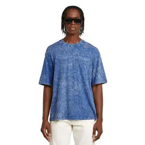 Футболка с коротким рукавом G-Star Acid Wash Boxy, синий