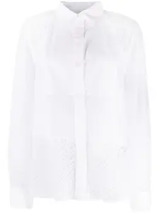 Полупрозрачная рубашка с монограммой Tommy Hilfiger, белый