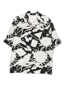 Рубашка с короткими рукавами и цветочным принтом Amiri, черный