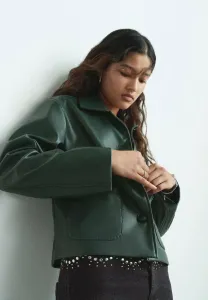 Куртка из искусственной кожи для подростков Mango Kids, Green